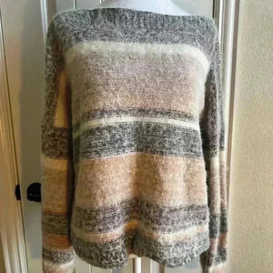 BKE striped fuzzy sweater for women’s